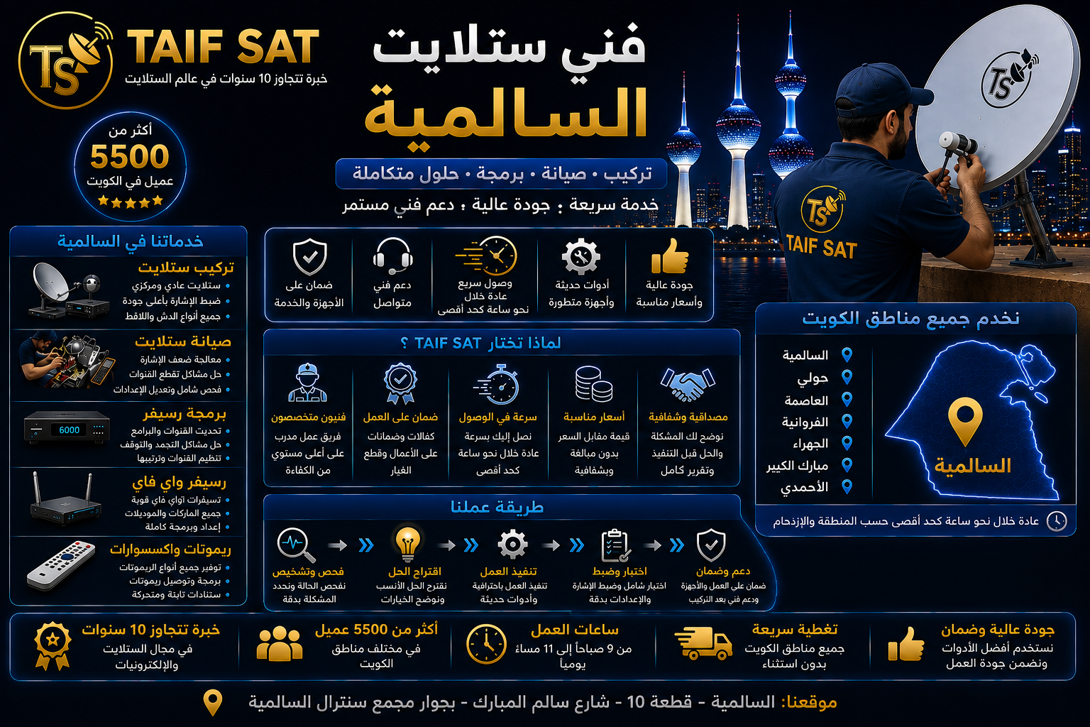 فني ستلايت السالمية من TAIF SAT